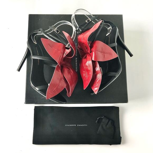 Giuseppe Zanotti Lilium Flower Appliqué Strappy High Heel Sandals 37 - Picture 13 of 13